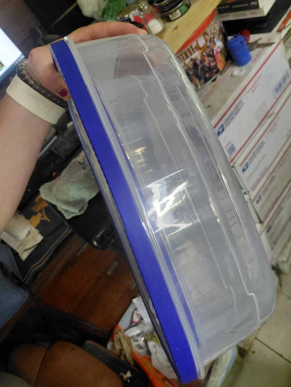 4-piece Kroger BPA-Free Durable Plastic Food Storage Container set featuring a c